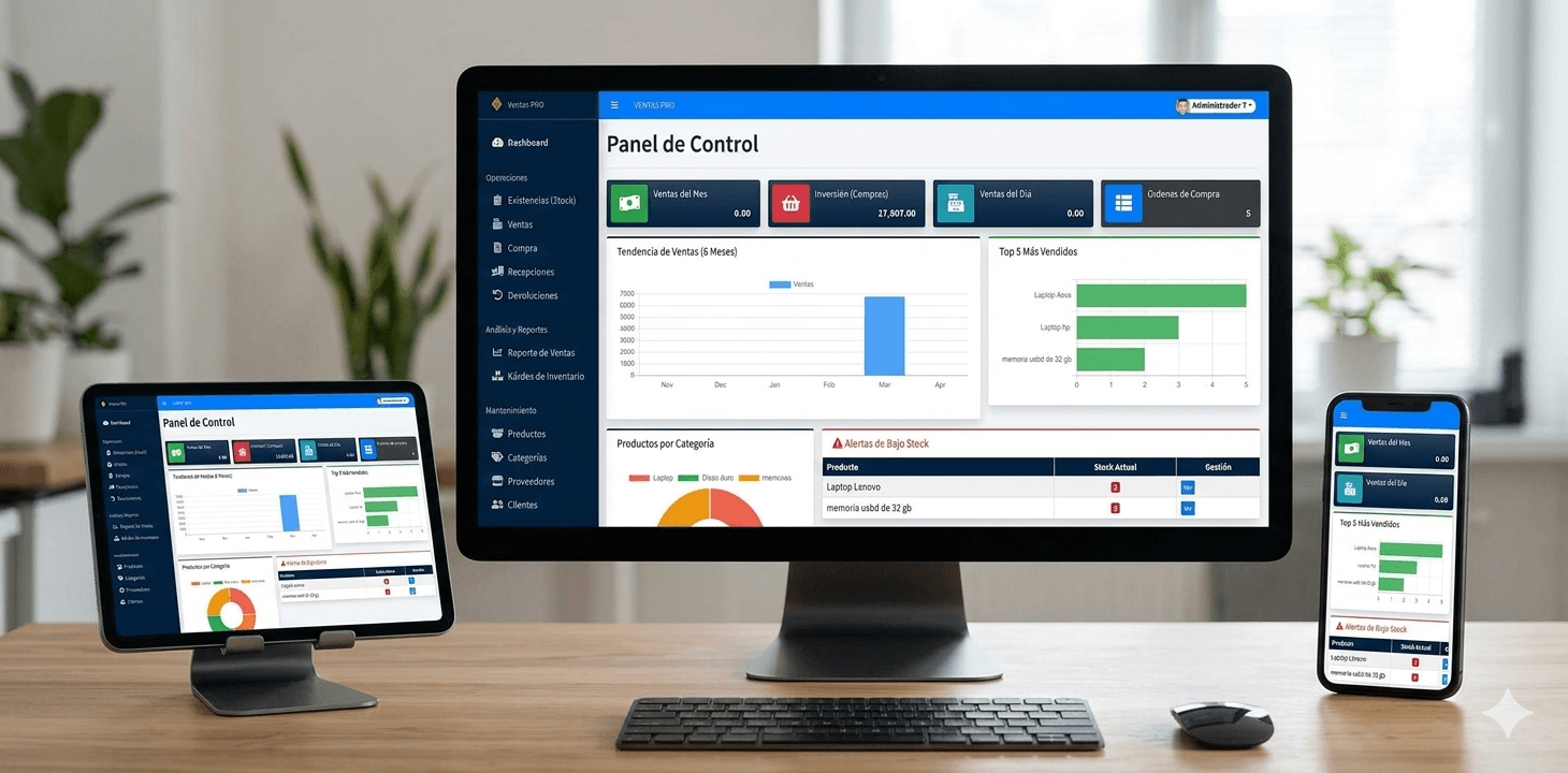 Sistema de Inventario y Ventas PRO | Control de Stock, Kardex y Reportes